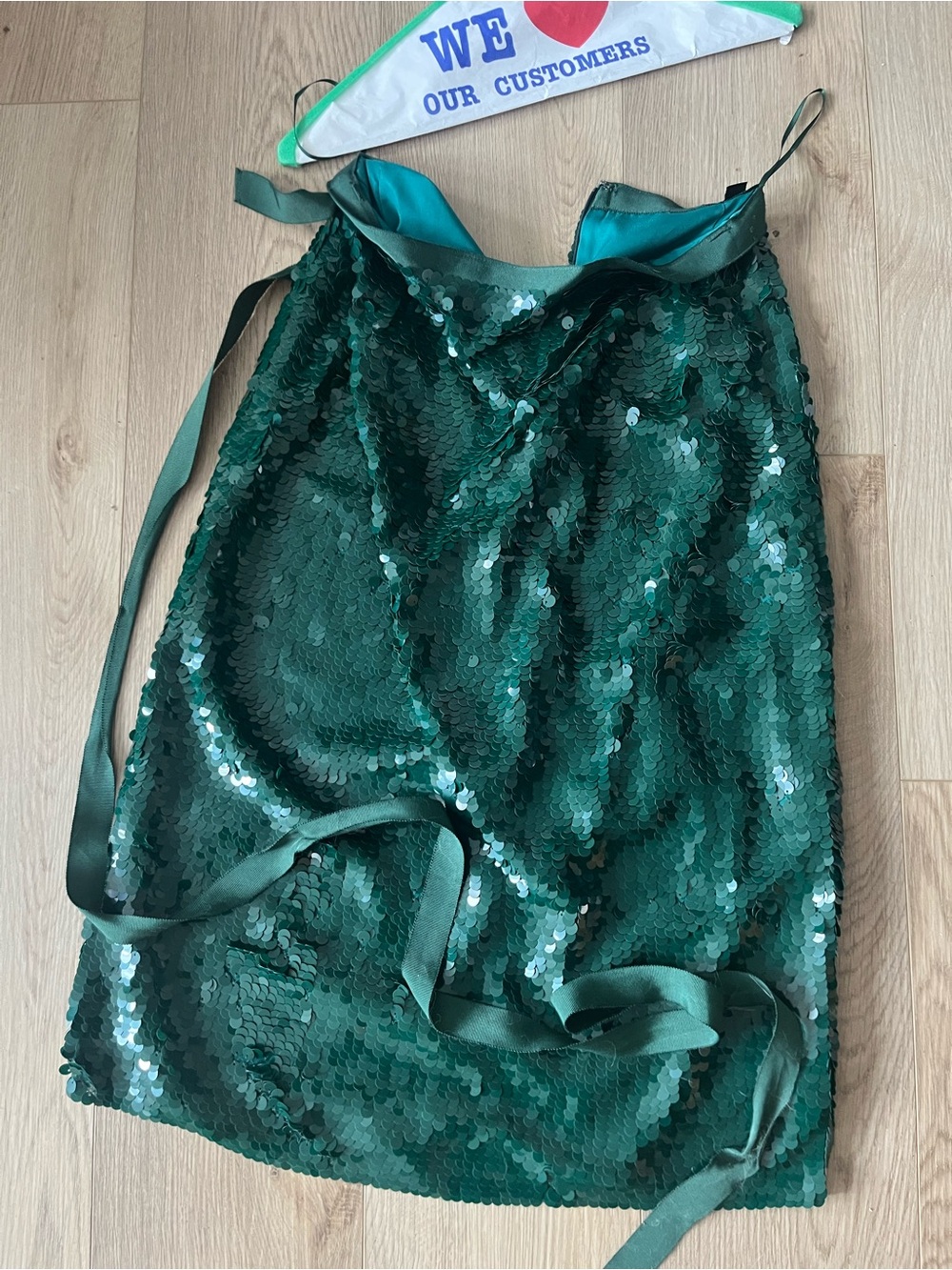 J. Crew Emerald Green Sequin Pencil Skirt